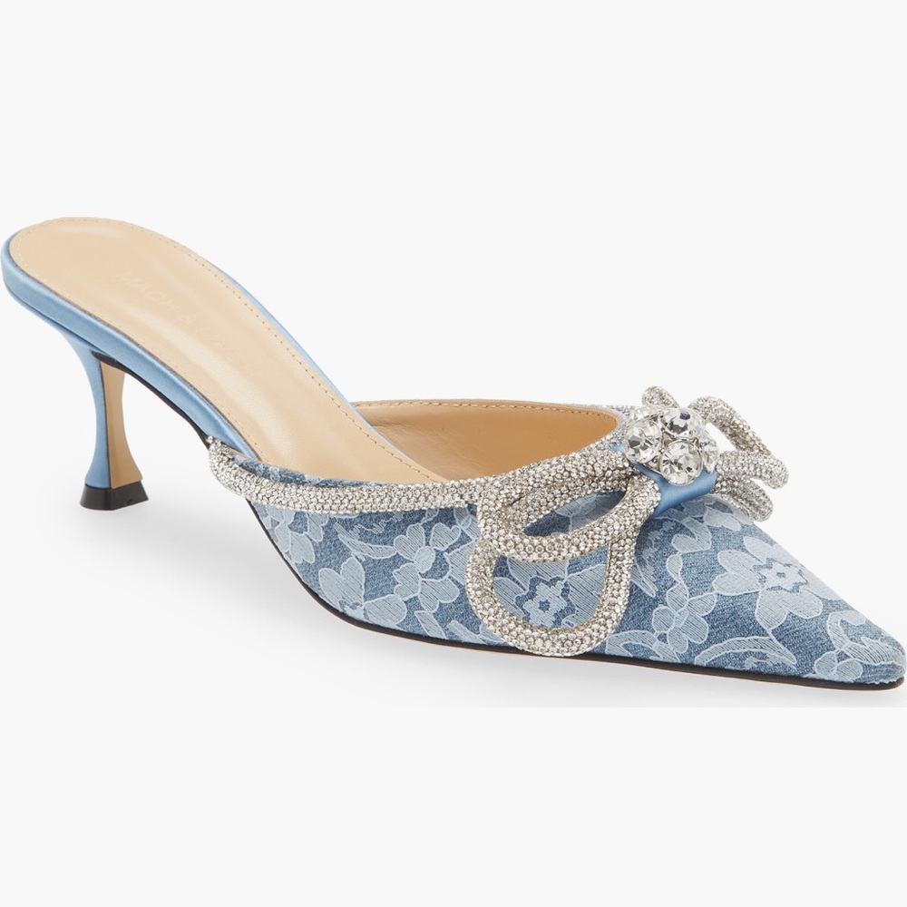 MACH & MACH Something Blue Elegant Lace Women's Heels